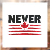 Nooit 51e Canadese Amerikaanse Trump Politiek Raamsticker (Vel 2)