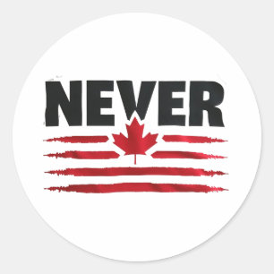 Nooit 51e Canadese Amerikaanse Trump Politiek Ronde Sticker