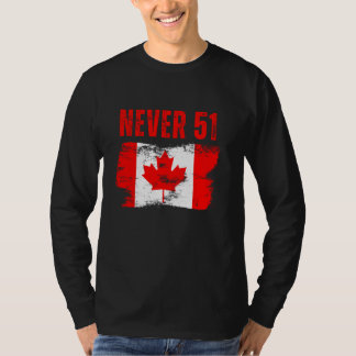 Nooit 51e staat Canada Vlag Cool Retro Grunge Can T-shirt