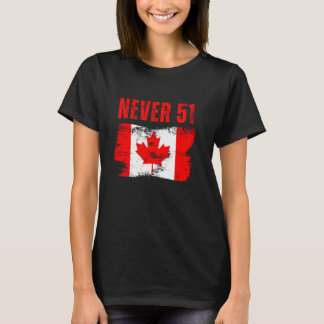 Nooit 51e staat Canada Vlag Cool Retro Grunge Can T-shirt