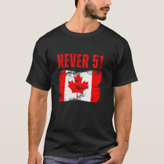 Nooit 51e staat Canada Vlag Cool Retro Grunge Can T-shirt