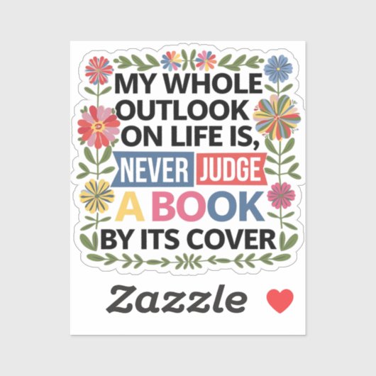 Nooit afgaan op het uiterlijk sticker (Vel)