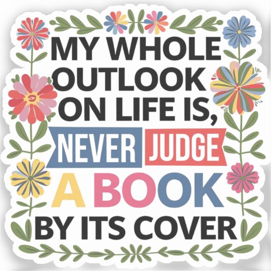 Nooit afgaan op het uiterlijk sticker (Voorkant)