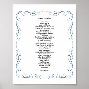 Nooit Afscheid Gedicht Poster