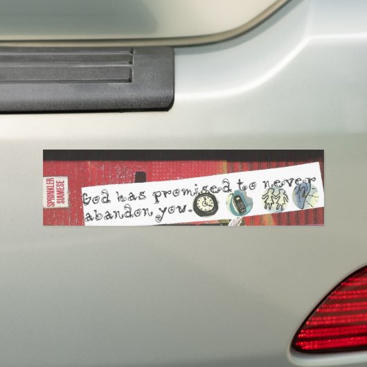 Nooit alleen bumpersticker (Op auto)