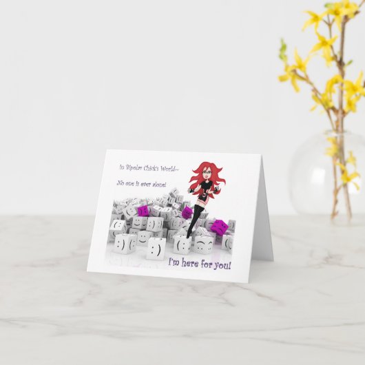 Nooit alleen kaart (Gele Bloem)