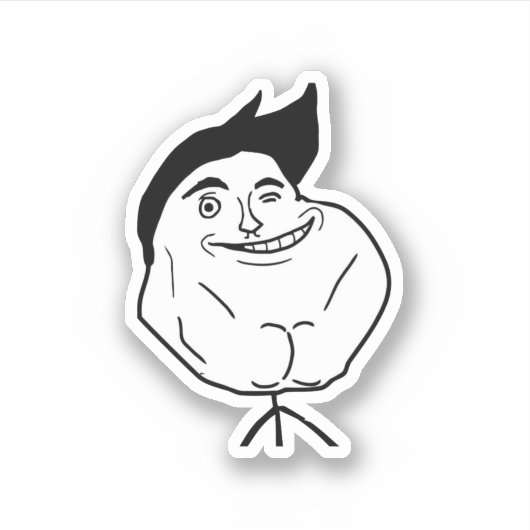 Nooit alleen meme sticker (Voorkant)