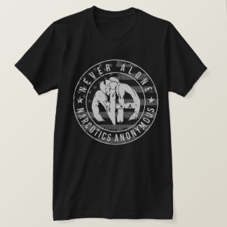 Nooit alleen NNA Amerikaanse vlag T-shirt