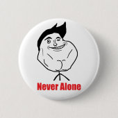 Nooit alleen - Pinback Button (Voorkant)