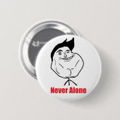 Nooit alleen - Pinback Button (Voorkant /achterkant)