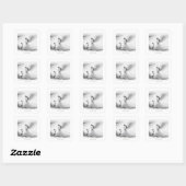Nooit Alleen Vierkante Sticker (Vel)