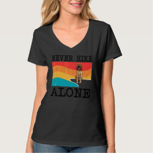 Nooit Alleen Wandelen Bloodhound Grafisch Wandelen T-shirt