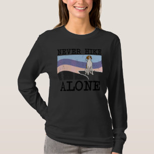 Nooit Alleen Wandelen Ierse Terrier Hond Wandelen T-shirt