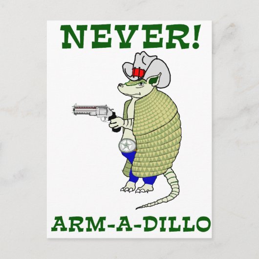 Nooit Arm-A-Dillo Briefkaart (Voorkant)