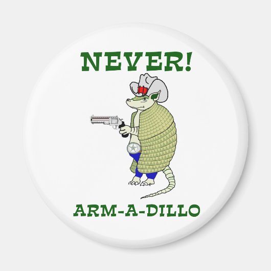 Nooit Arm-A-Dillo Magneet (Voorkant)
