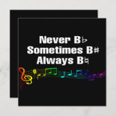 Nooit B vlak, soms B scherpe vlakke Kaart (Voorkant / Achterkant)