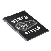 Nooit beter dood binnen skelet Halloween Notitieboek (Rechterzijde)