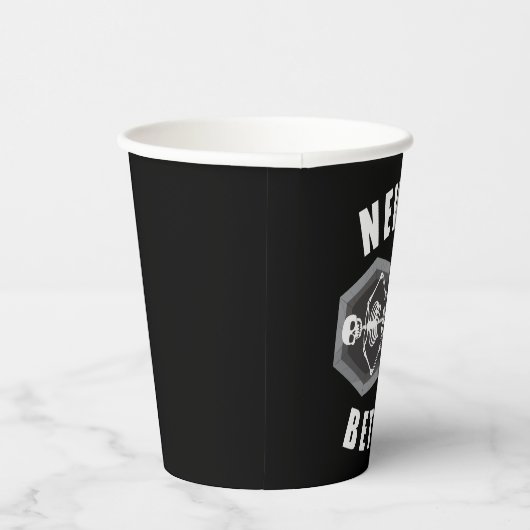 Nooit beter dood binnen skelet Halloween Papieren Bekers (Rechts)