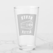 Nooit Beter Dood van Binnen Skelet Halloween Glas (Achterkant)