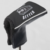 Nooit Beter Dood van Binnen Skelet Halloween Golfheadcover (3/4 voorkant)