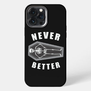 Nooit Beter Dood van Binnen Skelet Halloween iPhone 13 Pro Max Hoesje