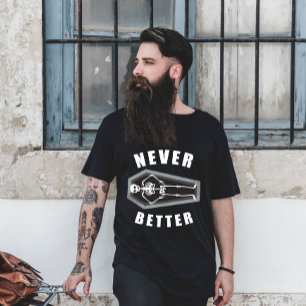 Nooit Beter Dood van Binnen Skelet Halloween T-shirt