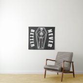 Nooit Beter Dood van Binnen Skelet Halloween Wandkleed (In Situ (horizontaal))