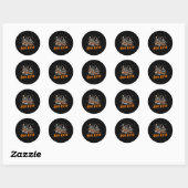 Nooit beter Grappig Skeleton Leesboek In Coffin Ronde Sticker (Vel)