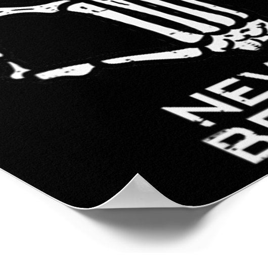 Nooit beter OK teken skelet hand grappige Hallowee Poster (Hoek)