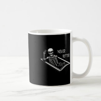Nooit Beter Skelet Coffin Fine Hand Sign Hallow Koffiemok