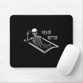Nooit Beter Skelet Coffin Fine Hand Sign Hallow Muismat (Met muis)