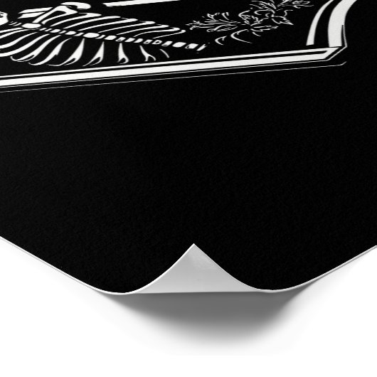 Nooit Beter Skelet Coffin Fine Hand Sign Hallow Poster (Hoek)