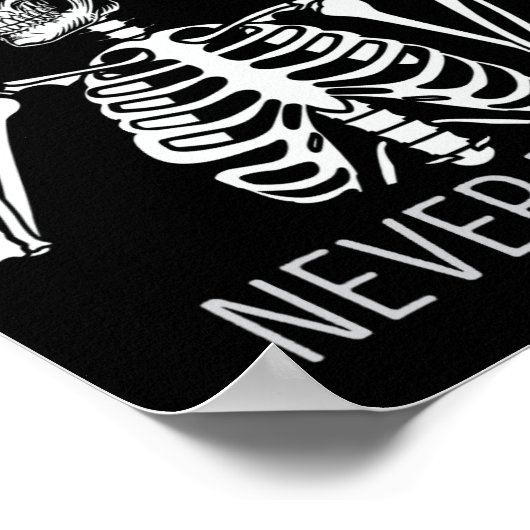 Nooit beter Skelet Drink Coffee Halloween Co Poster (Hoek)