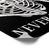 Nooit Beter Skelet Fun Halloween Skull Poster (Hoek)