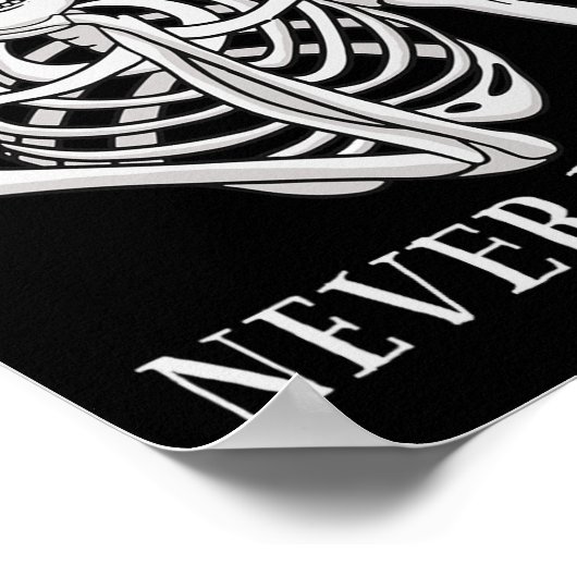 Nooit Beter Skelet Fun Halloween Skull Poster (Hoek)