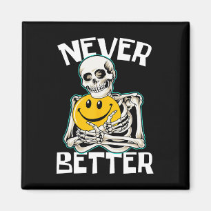 NOOIT BETER Skelet Fun Skull Halloween Kostuum Magneet
