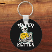 NOOIT BETER Skelet Fun Skull Halloween Kostuum Sleutelhanger (Voorkant)