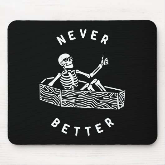 Nooit Beter Skelet Fun Skull Halloween Muismat (Voorkant)
