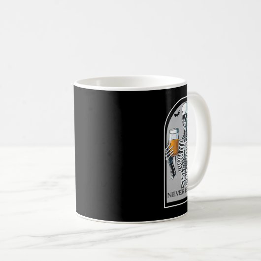 Nooit Beter Skelet Fun Skull Halloween voor Wom Koffiemok (Voorkant rechts)