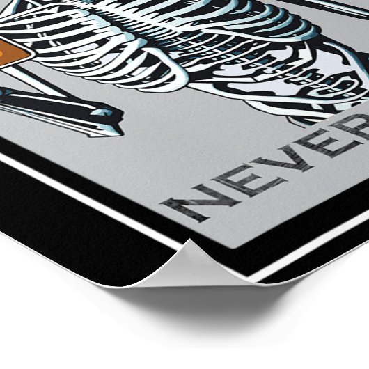 Nooit beter skelet Grappige schedel Halloween voor Poster (Hoek)