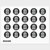 Nooit beter skelet Grappige schedel Halloween voor Ronde Sticker (Vel)