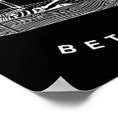 Nooit beter skelet in de huid in het café-haas poster (Hoek)