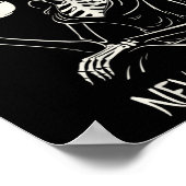 Nooit Beter Skelet Vrouwen Drink Koffiebloem Poster (Hoek)