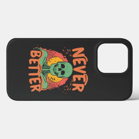 Nooit beter Skeleton Halloween Case-Mate iPhone Case (Achterkant (horizontaal))