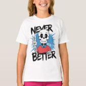 Nooit beter Skeleton Peace Sign T-shirt (Voorkant)