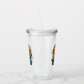 Nooit beter - Skeleton Surfing Sunset Wave Acryl Drinkbeker (Links)