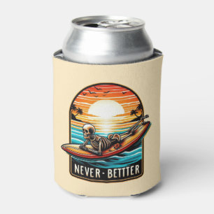 Nooit beter - Skeleton Surfing Sunset Wave Blikjeskoeler