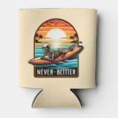 Nooit beter - Skeleton Surfing Sunset Wave Blikjeskoeler (Voorkant)
