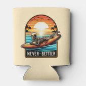 Nooit beter - Skeleton Surfing Sunset Wave Blikjeskoeler (Achterkant)