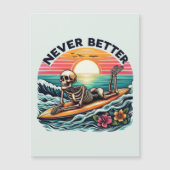Nooit beter - Skeleton Surfing Sunset Wave Design (Voorkant)